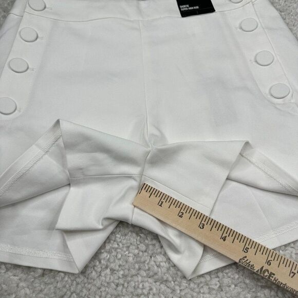 Express Shortie Super High Rise White NEW - Picture 9 of 9